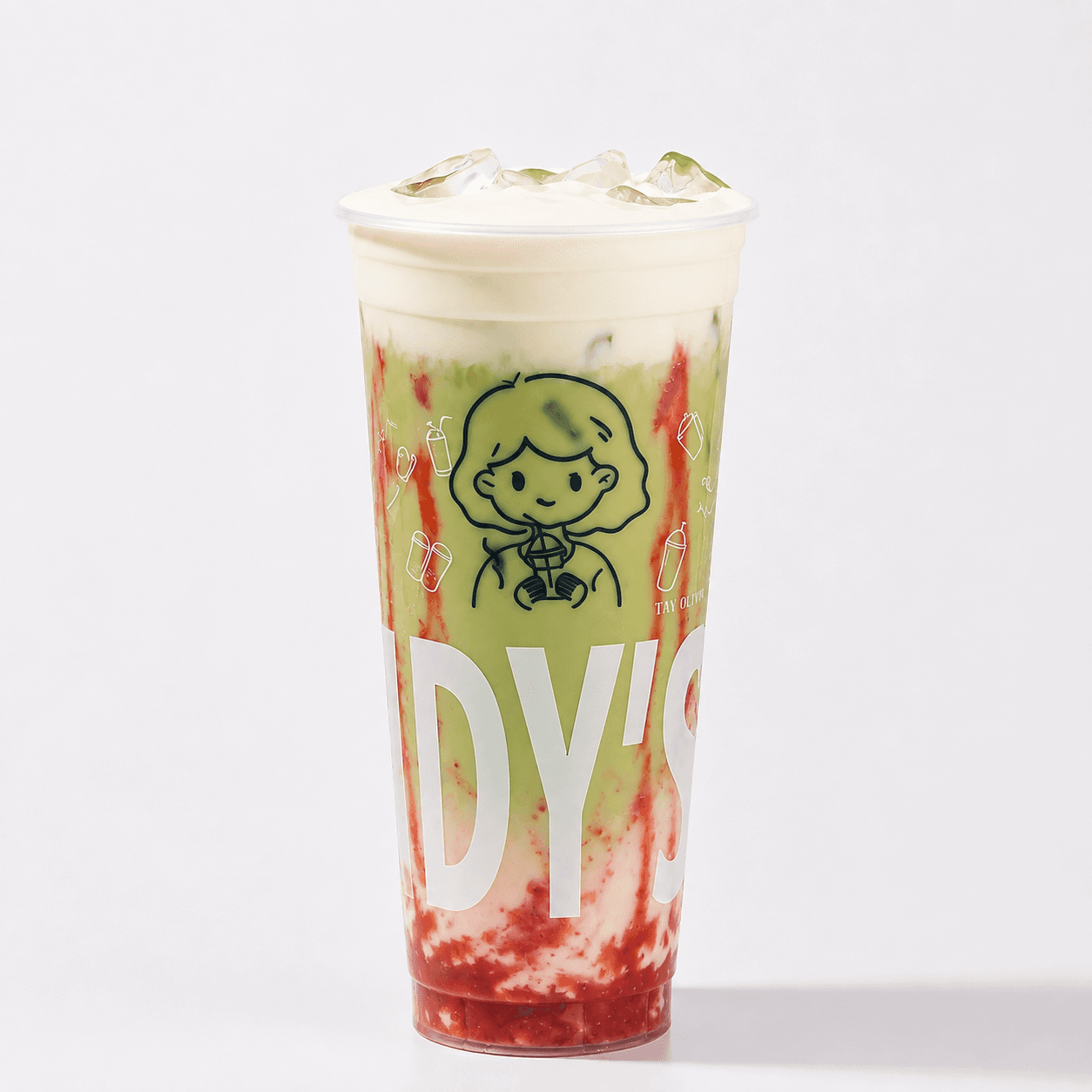Strawberry Matcha Milk Tea